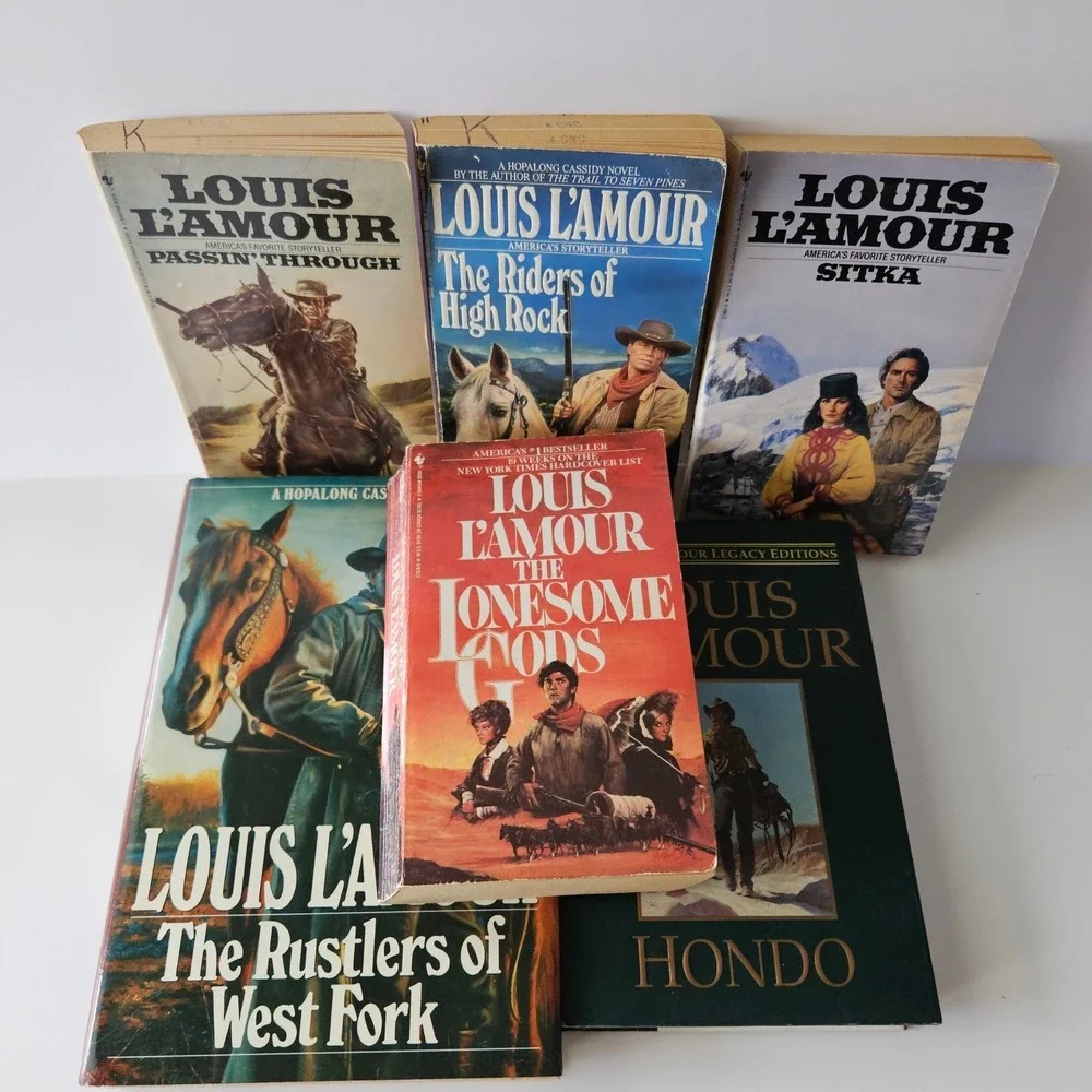 Vtg‎ LOUIS L'AMOUR Western Novels - LOT OF 14 - PB & HC Bantam Books